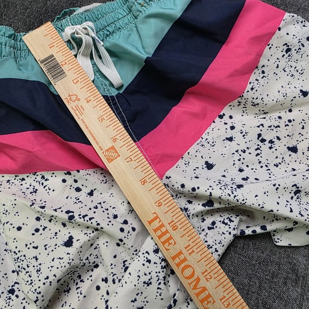 Chubbies Aquatic Libations Colorblock Splatter Swim Trunks Mens Large 6